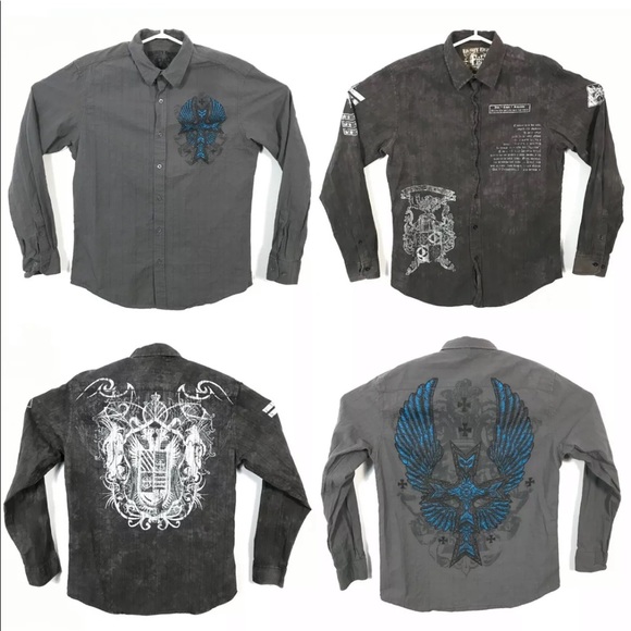Eighty Eight Lot Of 2 Long Sleeve Button up Shirts